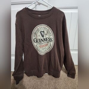 NWOT Guinness Dark Brown Crewneck Sweater